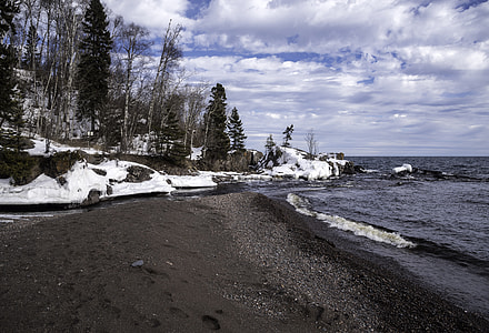 Temperance River Empties into Lake Superior at Temperance River State Park, Minnesota thumbnail