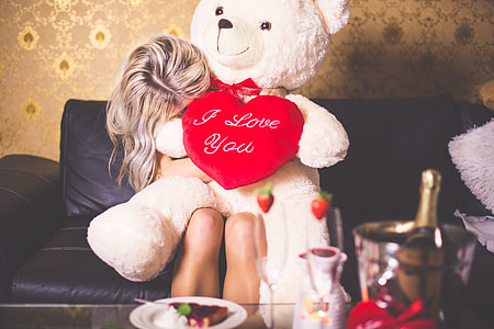 Happy Girl with Teddy Bear: Happy Valentine’s Day! thumbnail