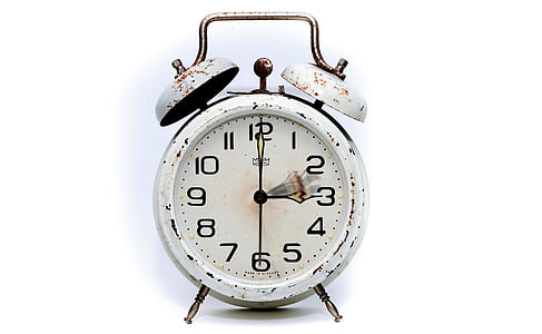white 2-bell alarm clock thumbnail