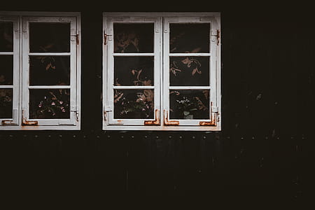 two white wooden windows thumbnail