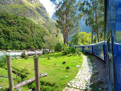blue train at the railway thumbnail