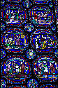 blue and multicolored glass decorative board thumbnail