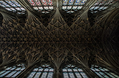 worms eye view of cathedral ceiling thumbnail