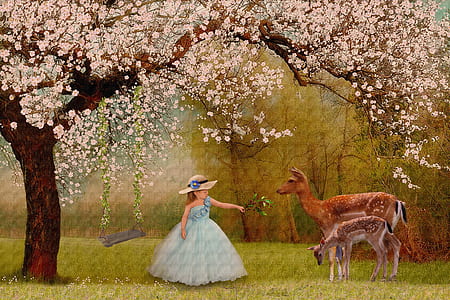 girl wearing blue dress thumbnail