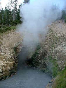 Dragon's Mouth in the Mud Volcano Area, Yellowstone National Park, Wyoming thumbnail