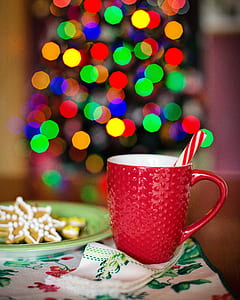 Close-up of Christmas Decorations on Tree thumbnail