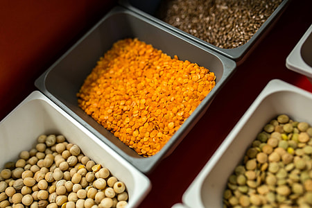 Containers with legume foods and seeds thumbnail