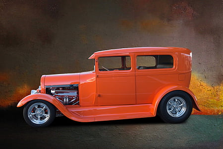 classic orange vehicle thumbnail