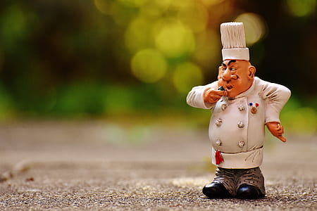white chef ceramic figurine thumbnail