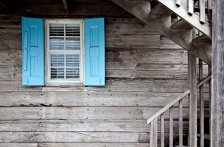 white and blue wooden window frame thumbnail