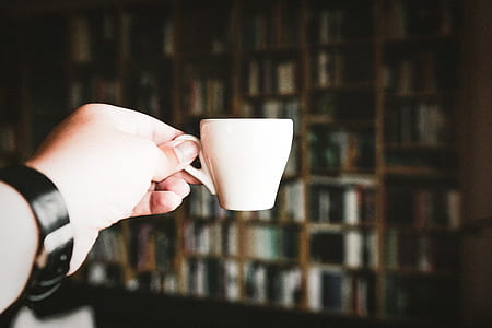 selective focus photography of person holding teacup thumbnail