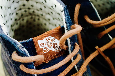 pair of blue Vans sneakers thumbnail