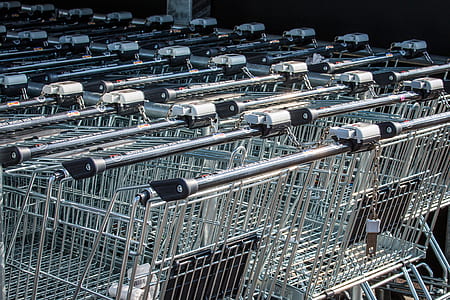 arrangement of shopping cart lot thumbnail