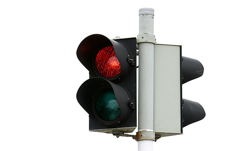 traffic light with red and green lights thumbnail