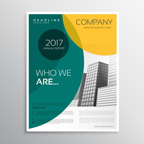 corporate flyer template modern flat decoration eps ai file flat brochure design