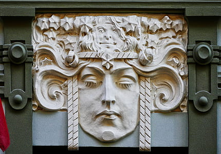 close-up of white mid-relief art thumbnail