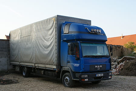 blue Man delivery truck thumbnail