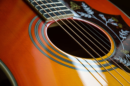 closeup photo of sunburst guitar thumbnail