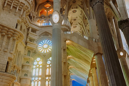 Sagrada Familia - the cathedral designed by Gaudi, Barcelona, Spain thumbnail
