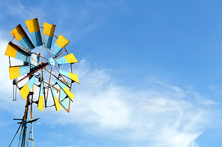 Windmill and blue sky thumbnail