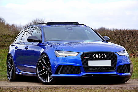 blue Audi A-Series 5-door hatchback during daytime thumbnail
