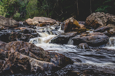 Flowing river and rocks thumbnail