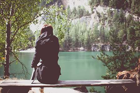 Girl Enjoying View in Adrspach Rocks thumbnail