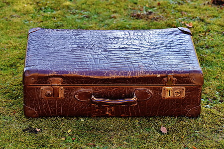 brown leather suitcase thumbnail