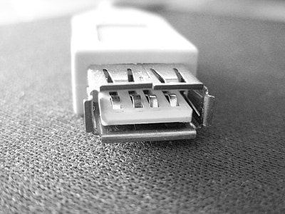 white and gray USB cable thumbnail