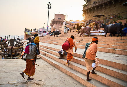 group of people walking on stair thumbnail