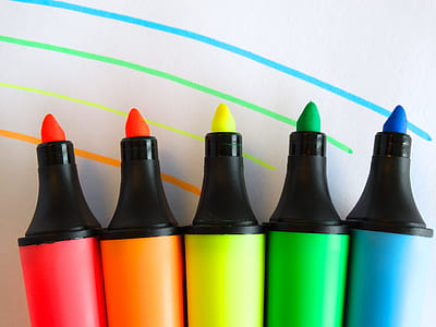 five coloring pens thumbnail