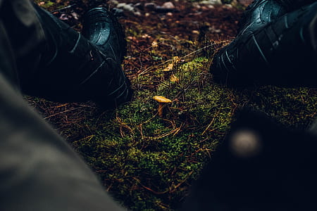 person sitting steeping feet on ground thumbnail