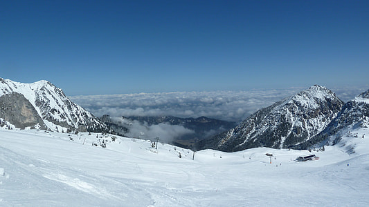 landscape photography of mountain covered by snow thumbnail