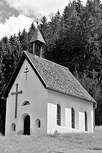 grayscale photography of concrete church thumbnail