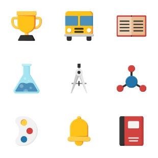 Education (Flat) svg vector icon sets