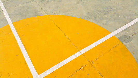 Gray Concrete Pavement With Yellow and White Paint thumbnail