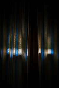 brown and blue striped curtain thumbnail
