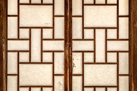 brown wooden door closed thumbnail