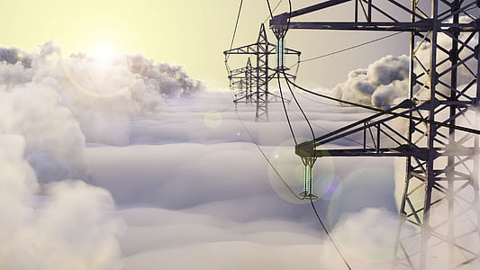 photo of line of transmission towers thumbnail
