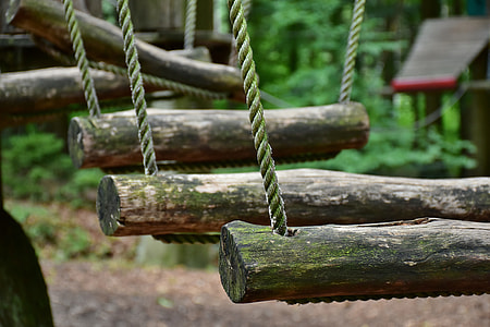 brown wooden hanging bridge thumbnail