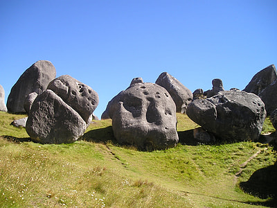 gray stones under blue sky thumbnail