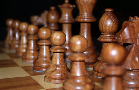 brown wooden chess set thumbnail