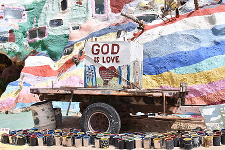 God is Love painted cart thumbnail