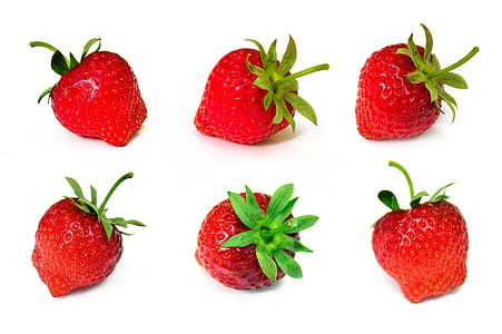 six red strawberry fruits thumbnail