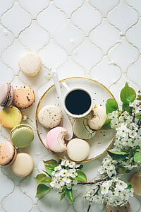 white ceramic mug on plate thumbnail