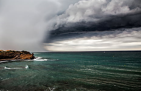 body of water under cloudy sky thumbnail