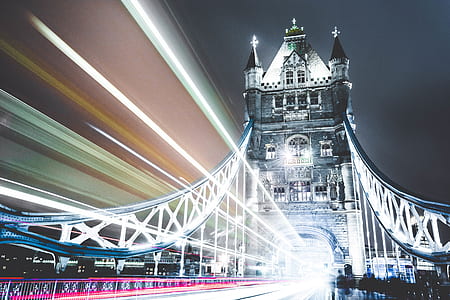 time lapse photography of Brooklyn Bridge thumbnail