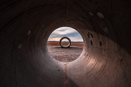 gray tunnel during daytime thumbnail