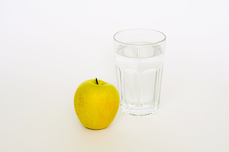 glass of water beside yellow fruit thumbnail