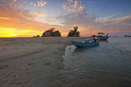 sea, dawn, landscape, nature thumbnail